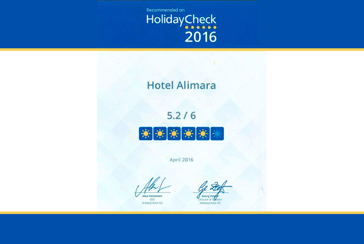 Fotografia de: Els usuaris de Holidaycheck valoren molt positivament l’Hotel Alimara | CETT